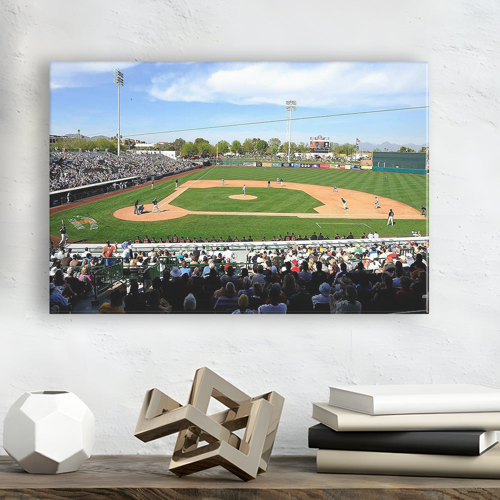 Scottsdale Stadium, Stadium Canvas, Sport Art, Gift for him, Man Cave Decor, Art Print, Canvas Print Wall Art