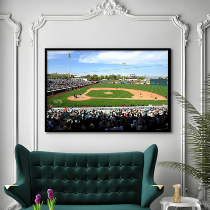 Scottsdale Stadium, Stadium Canvas, Sport Art, Gift for him, Framed Art Print Wall Decor, Picture Framed