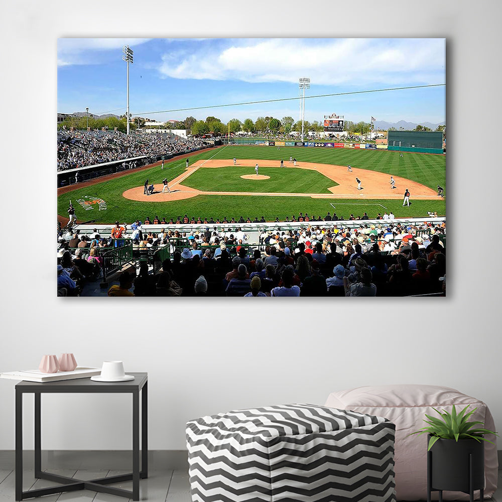 Scottsdale Stadium, Stadium Canvas, Sport Art, Gift for him, Man Cave Decor, Art Print, Canvas Print Wall Art