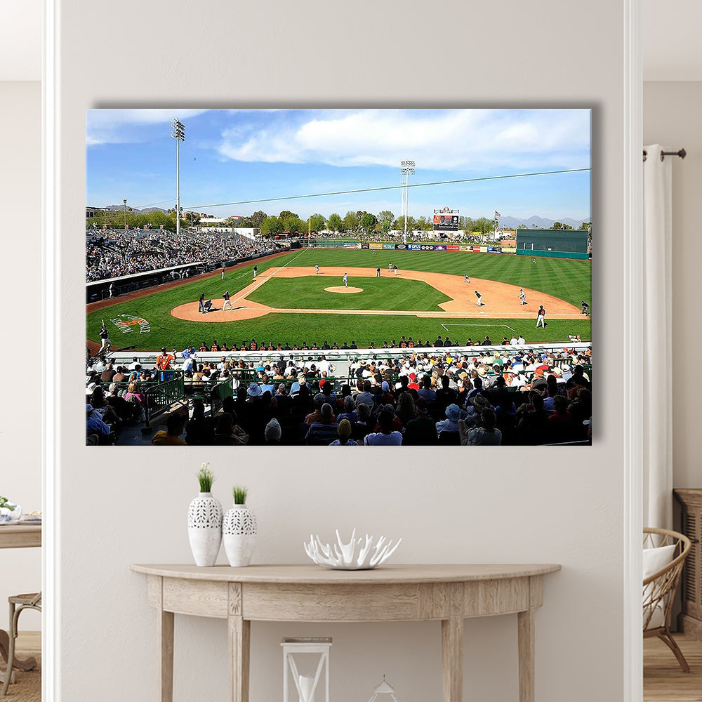Scottsdale Stadium, Stadium Canvas, Sport Art, Gift for him, Man Cave Decor, Art Print, Canvas Print Wall Art