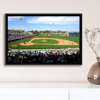 Scottsdale Stadium, Stadium Canvas, Sport Art, Framed Canvas Print Wall Art, Floating Frame
