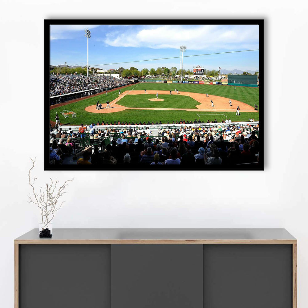 Scottsdale Stadium, Stadium Canvas, Sport Art, Gift for him, Framed Art Print Wall Decor, Picture Framed
