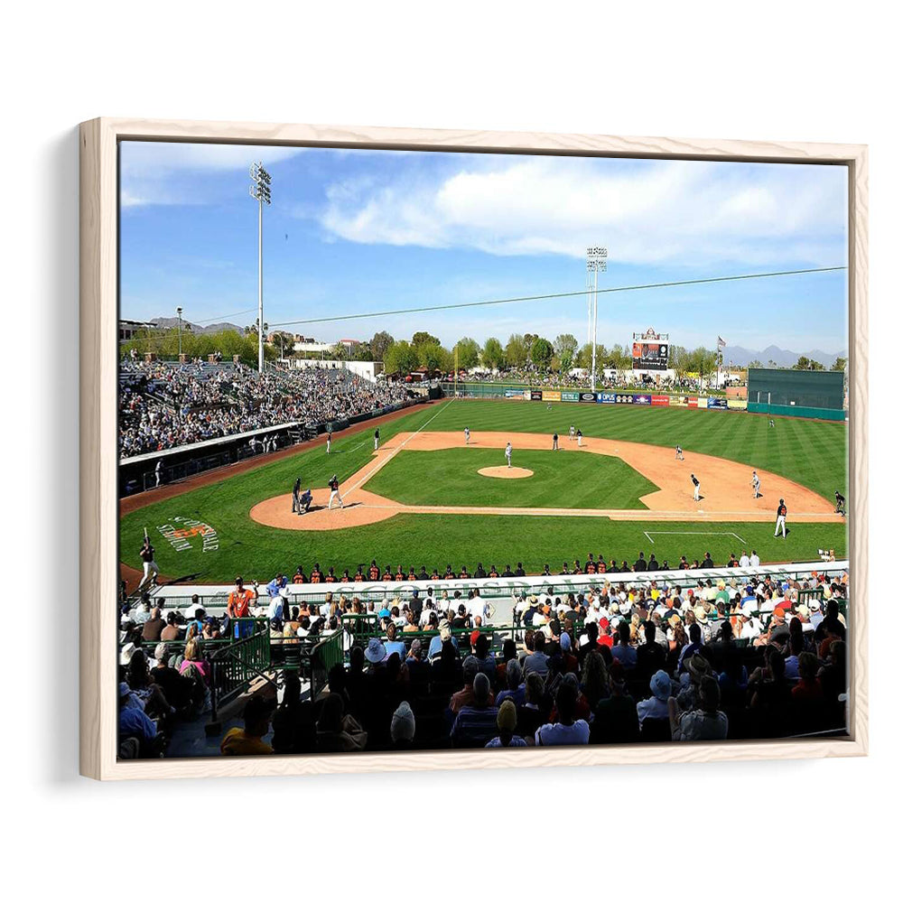 Scottsdale Stadium, Stadium Canvas, Sport Art, Framed Canvas Print Wall Art, Floating Frame