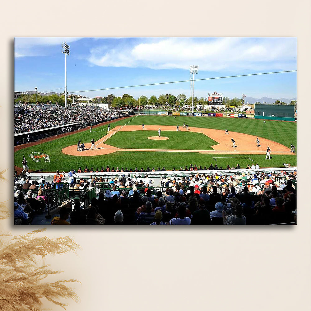Scottsdale Stadium, Stadium Canvas, Sport Art, Gift for him, Man Cave Decor, Art Print, Canvas Print Wall Art