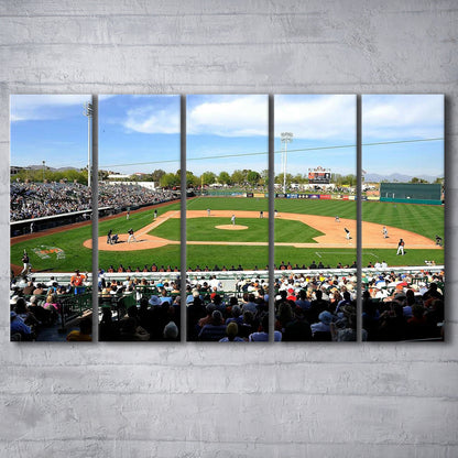 Scottsdale Stadium, Stadium Canvas, Sport Art, 5 Panel B, Extra Large Canvas, Canvas Print Wall Art
