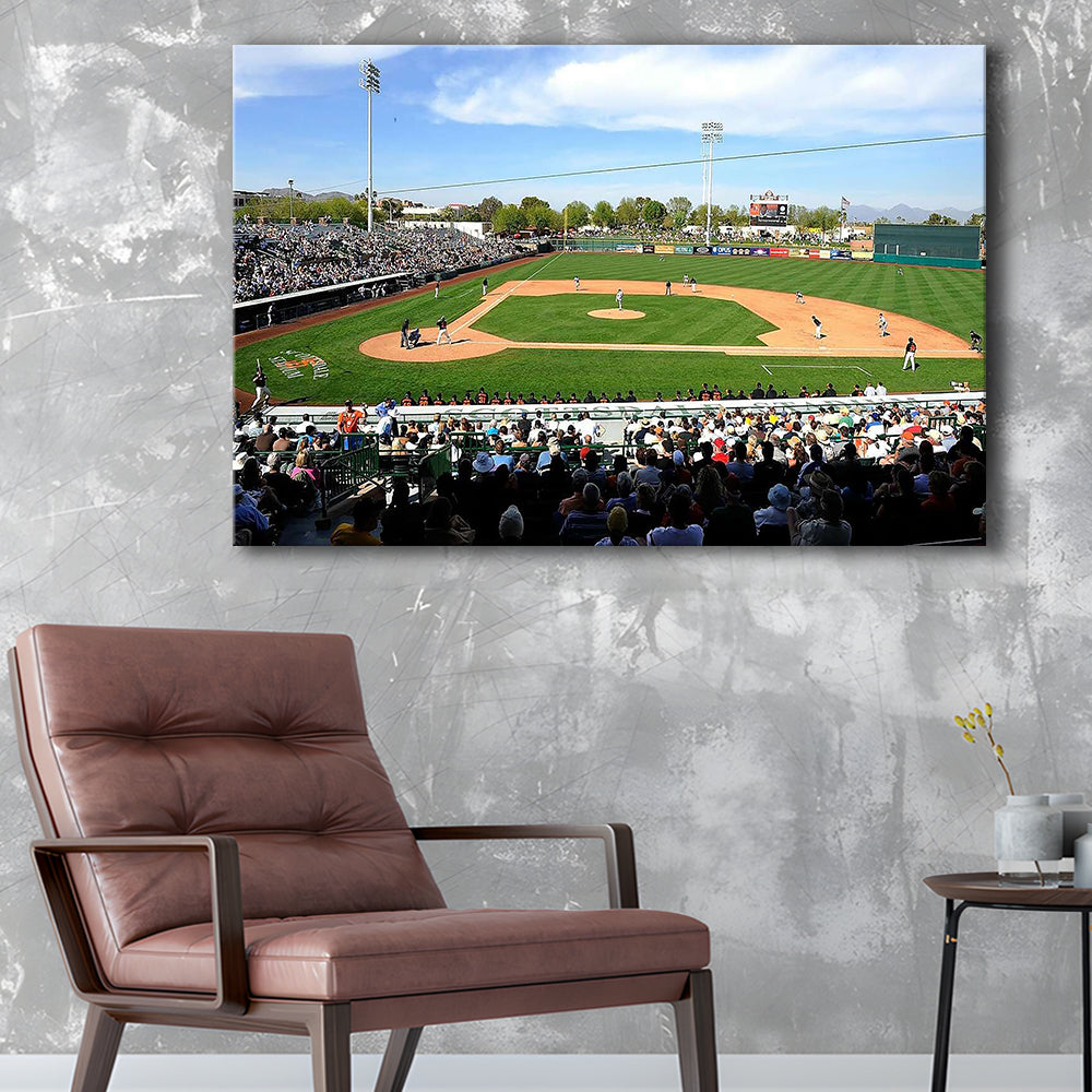 Scottsdale Stadium, Stadium Canvas, Sport Art, Gift for him, Man Cave Decor, Art Print, Canvas Print Wall Art