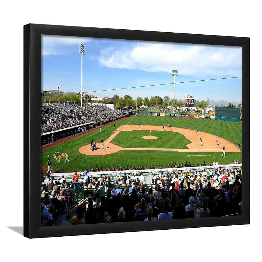 Scottsdale Stadium, Stadium Canvas, Sport Art, Gift for him, Framed Art Print Wall Decor, Picture Framed