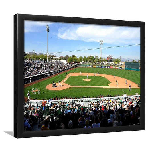Scottsdale Stadium, Stadium Canvas, Sport Art, Gift for him, Framed Art Print Wall Decor, Picture Framed