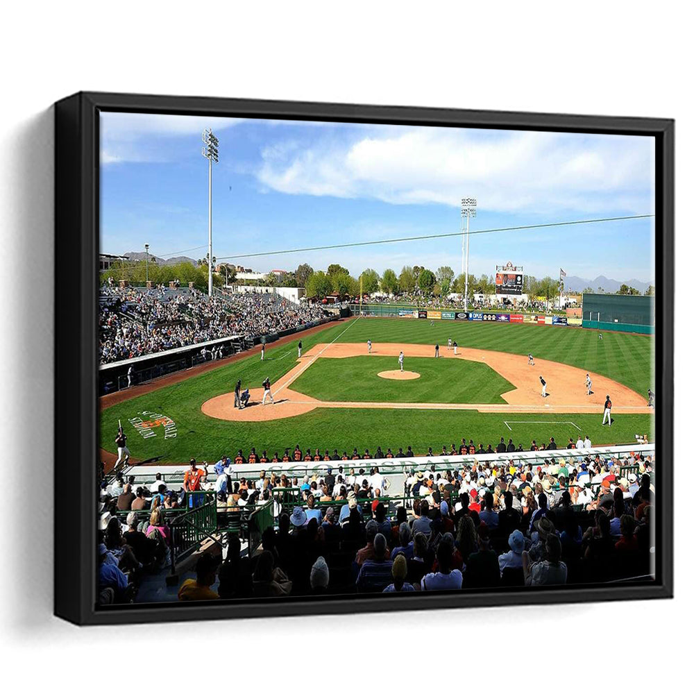 Scottsdale Stadium, Stadium Canvas, Sport Art, Framed Canvas Print Wall Art, Floating Frame