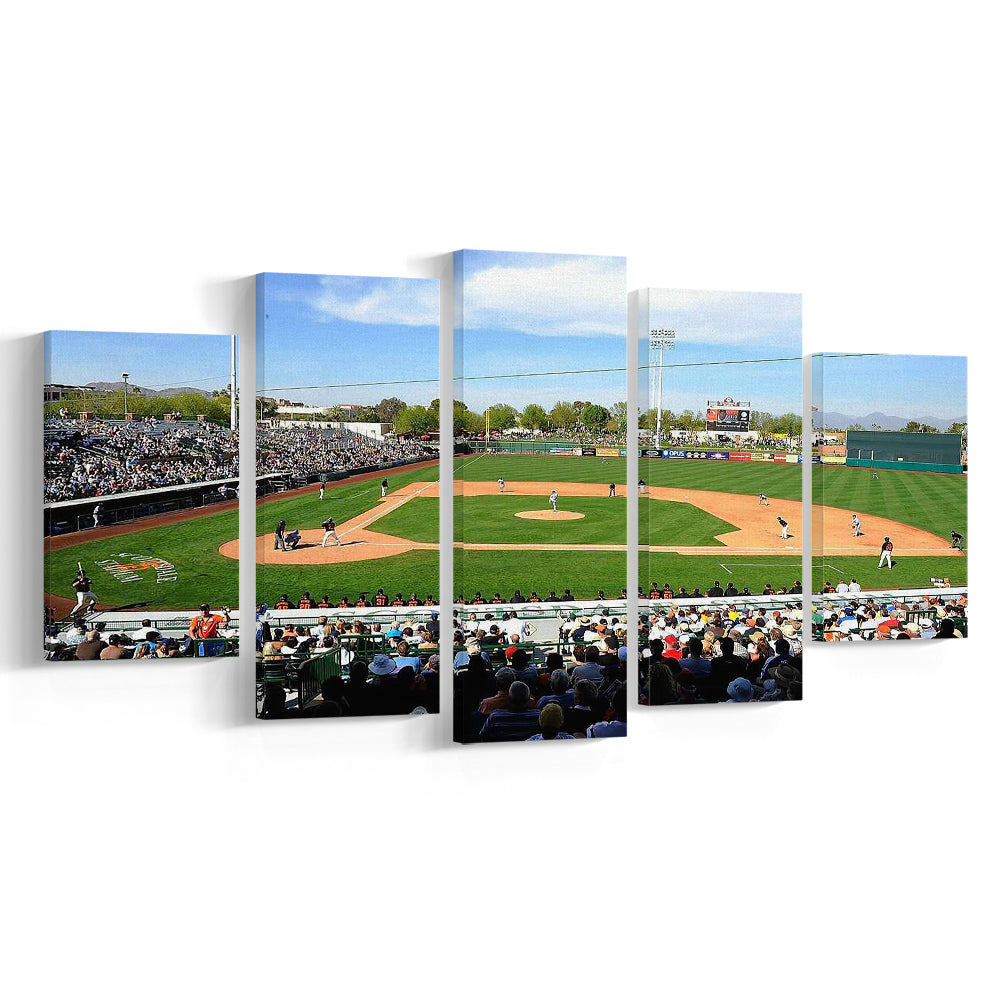 Scottsdale Stadium, Stadium Canvas, Sport Art, Gift for him, 5 Panel, Large Canvas, Canvas Print Wall Art