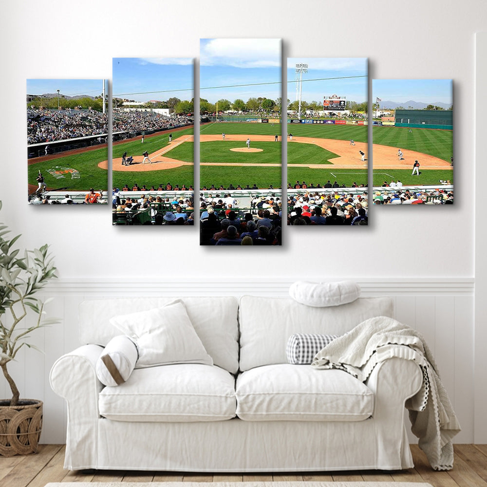 Scottsdale Stadium, Stadium Canvas, Sport Art, Gift for him, 5 Panel, Large Canvas, Canvas Print Wall Art