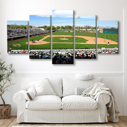Scottsdale Stadium, Stadium Canvas, Sport Art, Gift for him, 5 Panel, Large Canvas, Canvas Print Wall Art