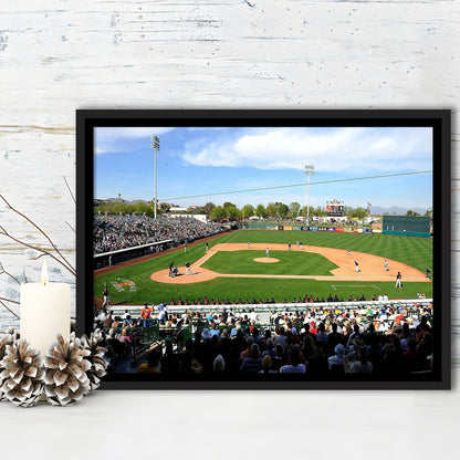 Scottsdale Stadium, Stadium Canvas, Sport Art, Framed Canvas Print Wall Art, Floating Frame