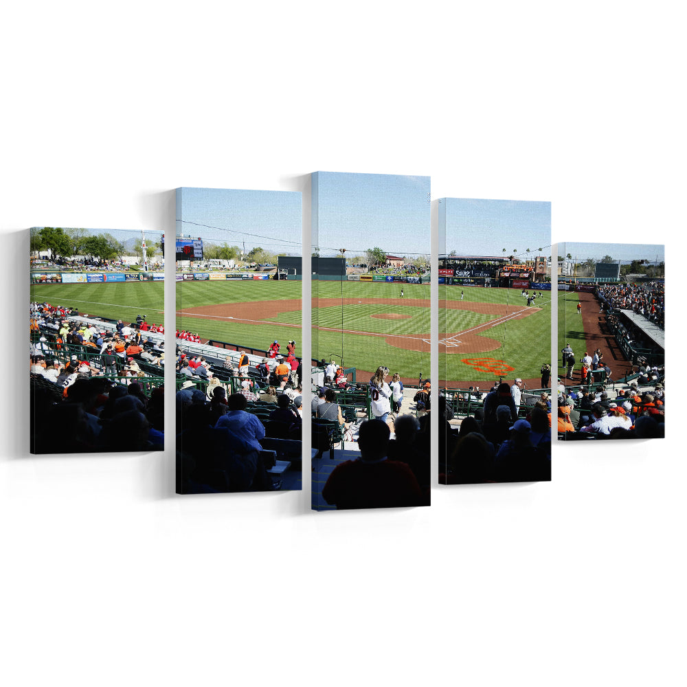 Scottsdale Stadium in Scottsdale, Stadium Canvas, Sport Art, Gift for him, 5 Panel, Large Canvas, Canvas Print Wall Art
