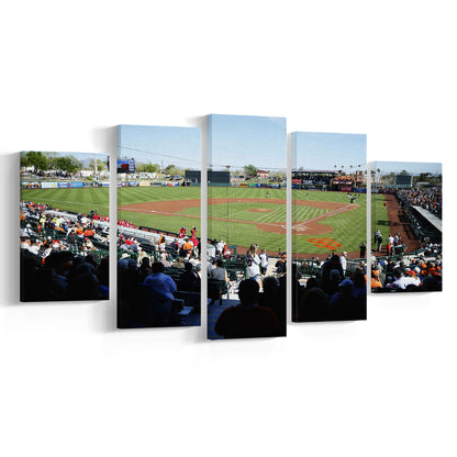 Scottsdale Stadium in Scottsdale, Stadium Canvas, Sport Art, Gift for him, 5 Panel, Large Canvas, Canvas Print Wall Art