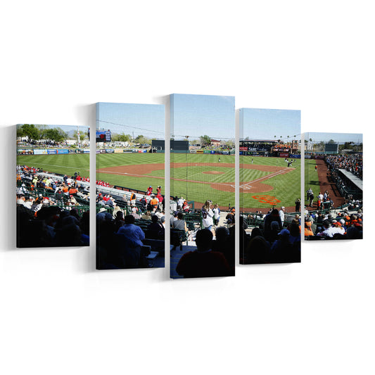 Scottsdale Stadium in Scottsdale, Stadium Canvas, Sport Art, Gift for him, 5 Panel, Large Canvas, Canvas Print Wall Art