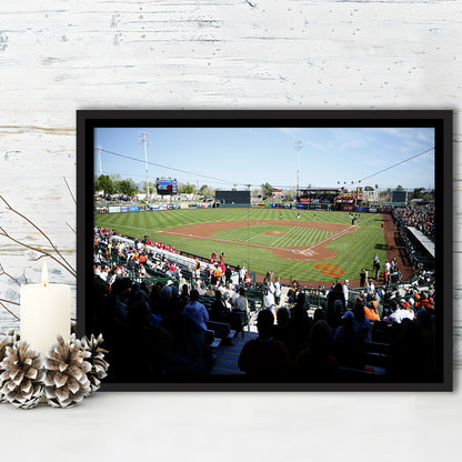 Scottsdale Stadium in Scottsdale, Stadium Canvas, Sport Art, Framed Canvas Print Wall Art, Floating Frame
