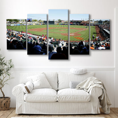 Scottsdale Stadium in Scottsdale, Stadium Canvas, Sport Art, Gift for him, 5 Panel, Large Canvas, Canvas Print Wall Art