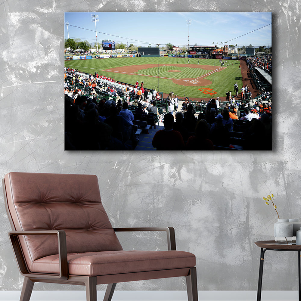 Scottsdale Stadium in Scottsdale, Stadium Canvas, Sport Art, Gift for him, Man Cave Decor, Art Print, Canvas Print Wall Art