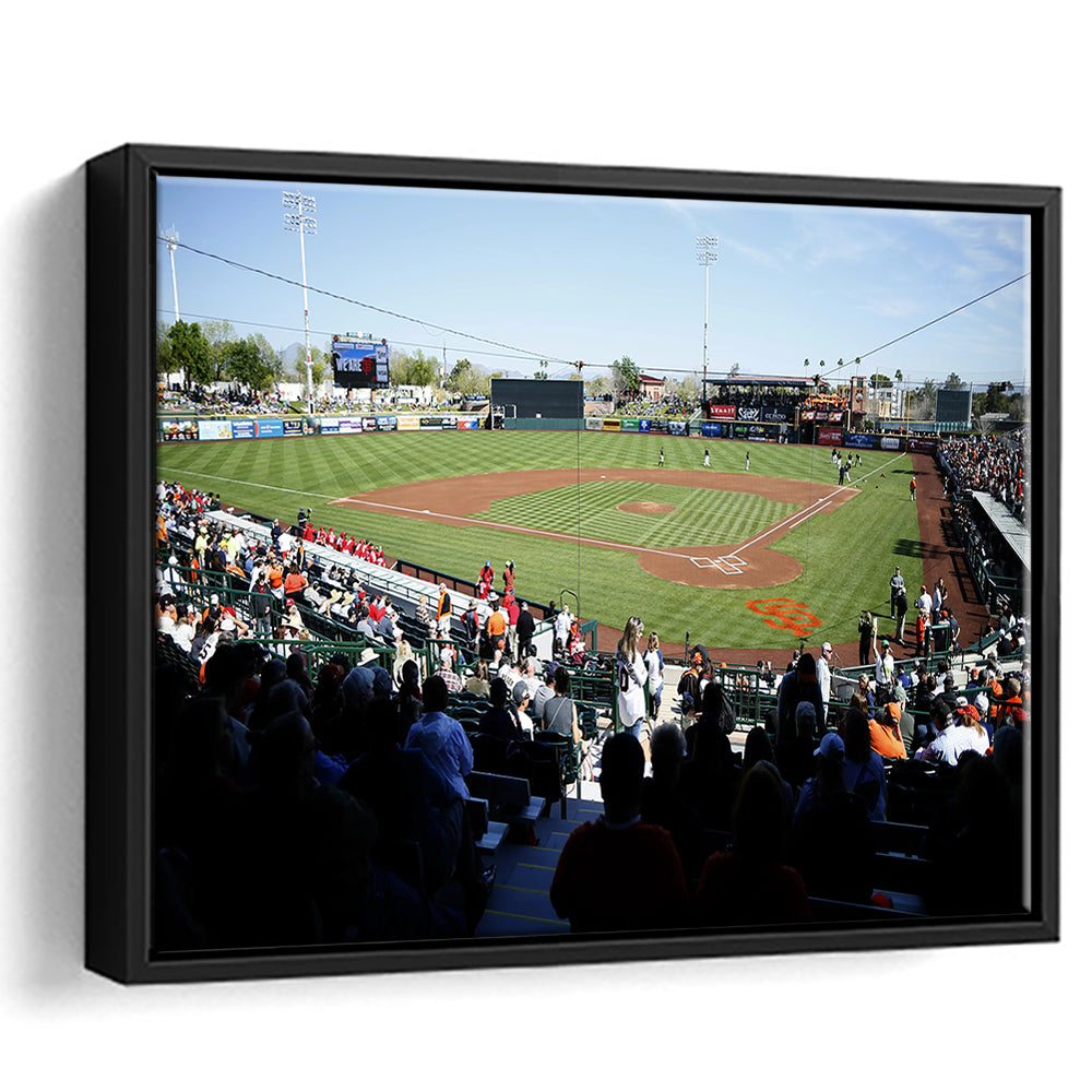 Scottsdale Stadium in Scottsdale, Stadium Canvas, Sport Art, Framed Canvas Print Wall Art, Floating Frame