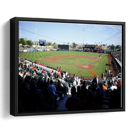 Scottsdale Stadium in Scottsdale, Stadium Canvas, Sport Art, Framed Canvas Print Wall Art, Floating Frame