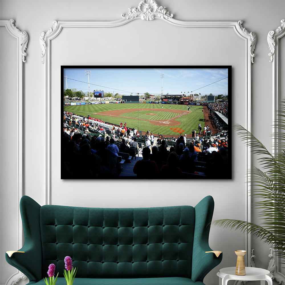 Scottsdale Stadium in Scottsdale, Stadium Canvas, Sport Art, Gift for him, Framed Art Print Wall Decor, Picture Framed