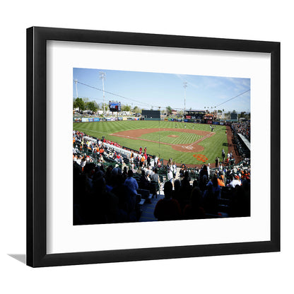 Scottsdale Stadium in Scottsdale, Stadium Canvas, Sport Art, Gift for him, White Border Framed Art Print Wall Decor