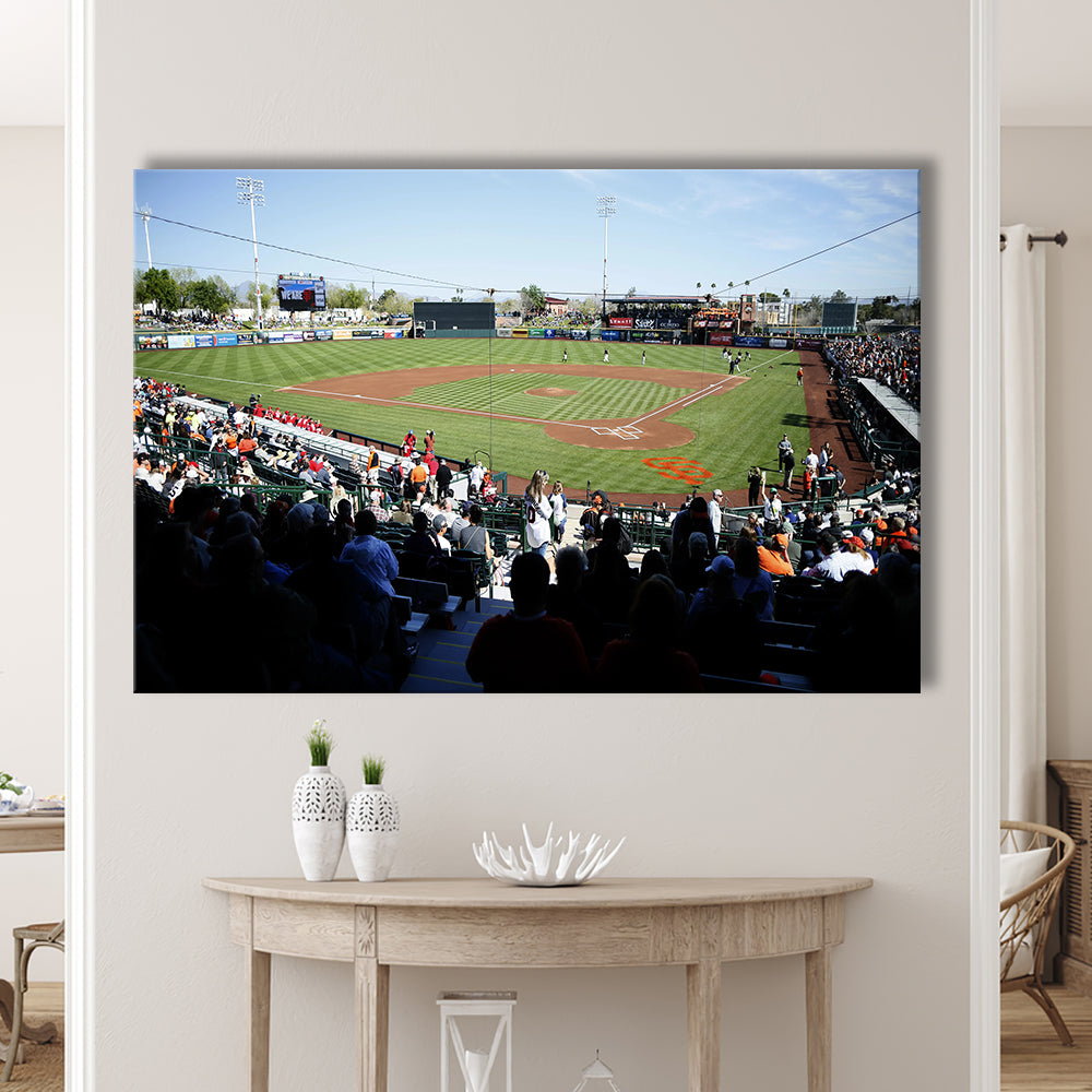 Scottsdale Stadium in Scottsdale, Stadium Canvas, Sport Art, Gift for him, Man Cave Decor, Art Print, Canvas Print Wall Art