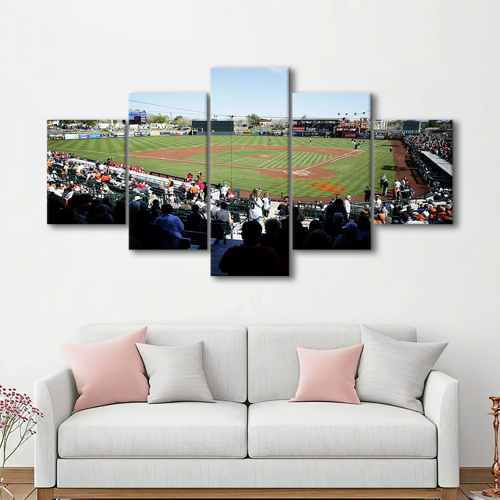 Scottsdale Stadium in Scottsdale, Stadium Canvas, Sport Art, Gift for him, 5 Panel, Large Canvas, Canvas Print Wall Art
