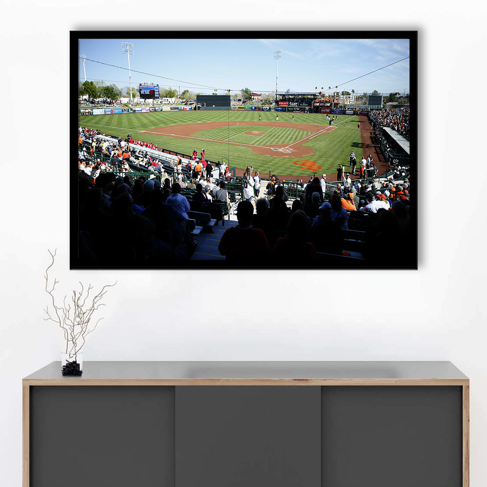 Scottsdale Stadium in Scottsdale, Stadium Canvas, Sport Art, Gift for him, Framed Art Print Wall Decor, Picture Framed