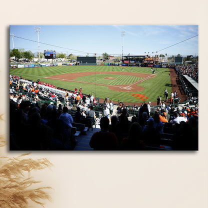 Scottsdale Stadium in Scottsdale, Stadium Canvas, Sport Art, Gift for him, Man Cave Decor, Art Print, Canvas Print Wall Art