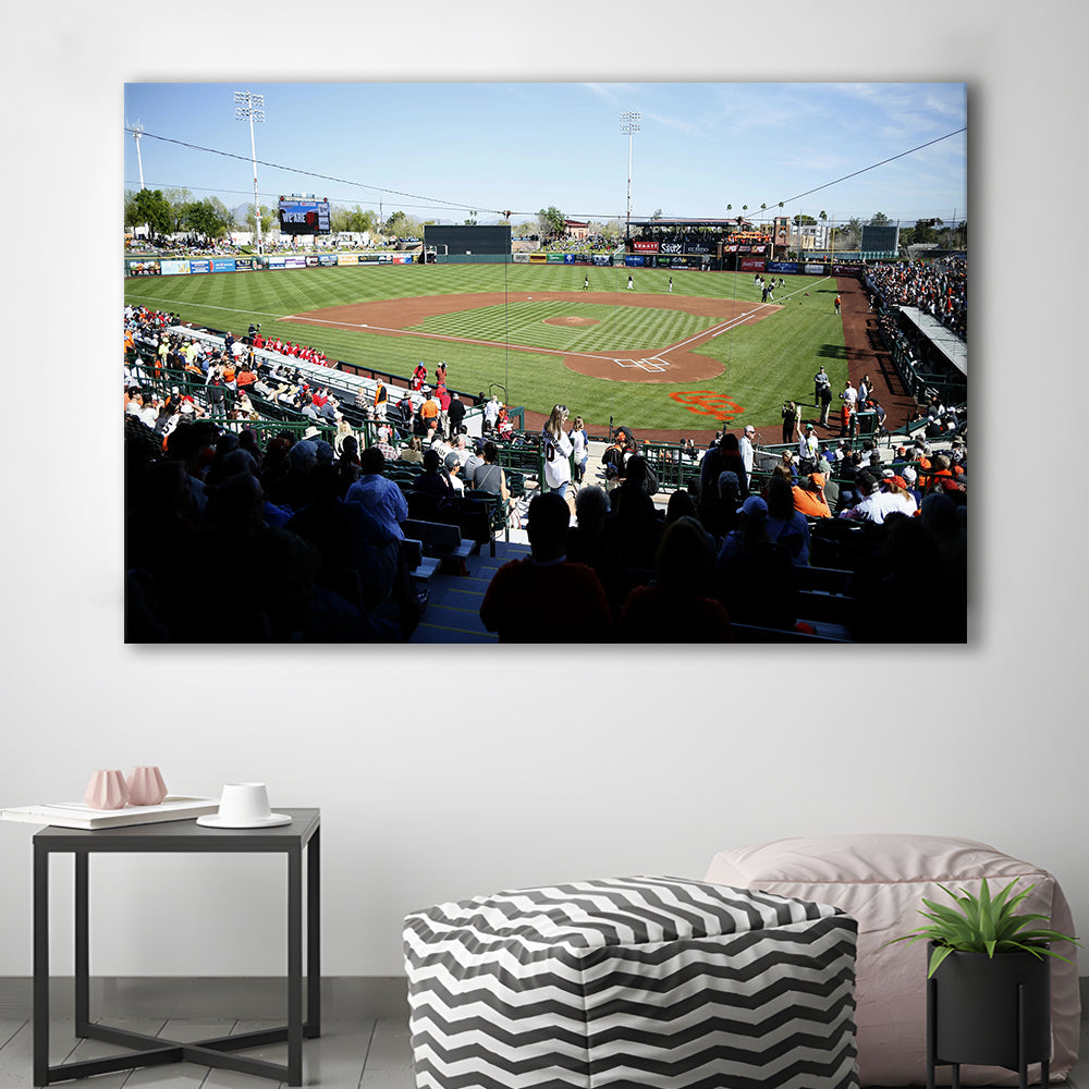 Scottsdale Stadium in Scottsdale, Stadium Canvas, Sport Art, Gift for him, Man Cave Decor, Art Print, Canvas Print Wall Art