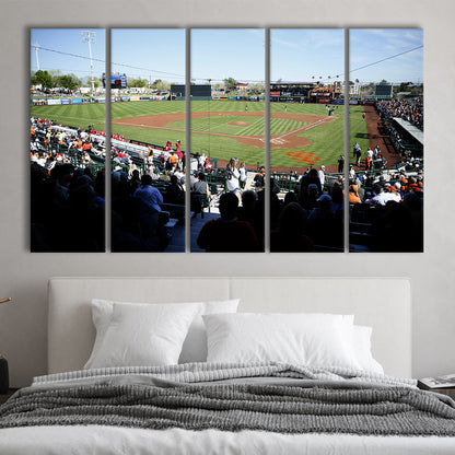 Scottsdale Stadium in Scottsdale, Stadium Canvas, Sport Art, 5 Panel B, Extra Large Canvas, Canvas Print Wall Art