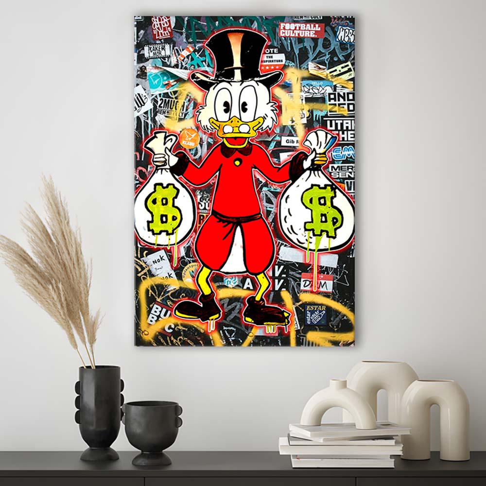 Scrooge McDuck - Alec Monopoly Inspired, Canvas Print, Luxury Wall Art Decor, Modern Art