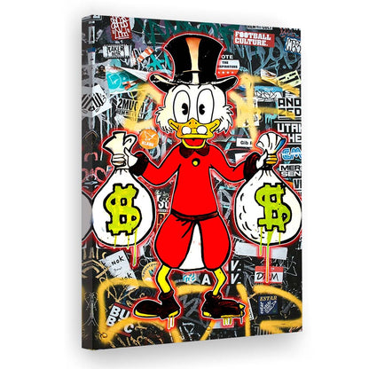 Scrooge McDuck - Alec Monopoly Inspired, Canvas Print, Luxury Wall Art Decor, Modern Art