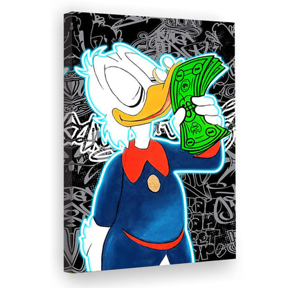 Scrooge McDuck Money On My Mind, Canvas Print, Luxury Wall Art Decor, Modern Art