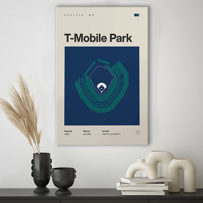 Seattle Mariners Stadium Print, T-Mobile Park Stadium Print, Fan Gifts, Sport Art, Canvas Print Wall Art