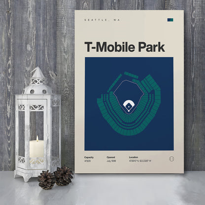 Seattle Mariners Stadium Print, T-Mobile Park Stadium Print, Fan Gifts, Sport Art, Canvas Print Wall Art