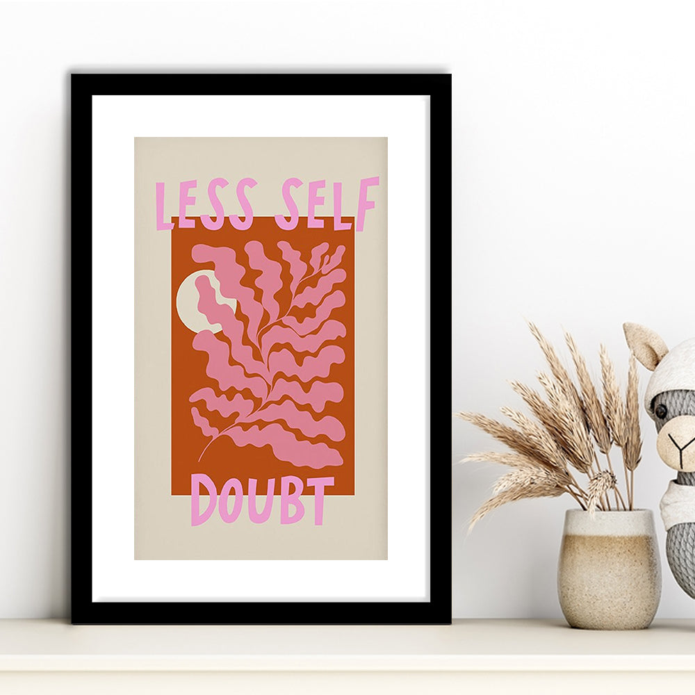 Self Love Wall Art Print Eclectic Home Decor Wall Art Modern Art, Framed Art Prints White Border Wall Decor