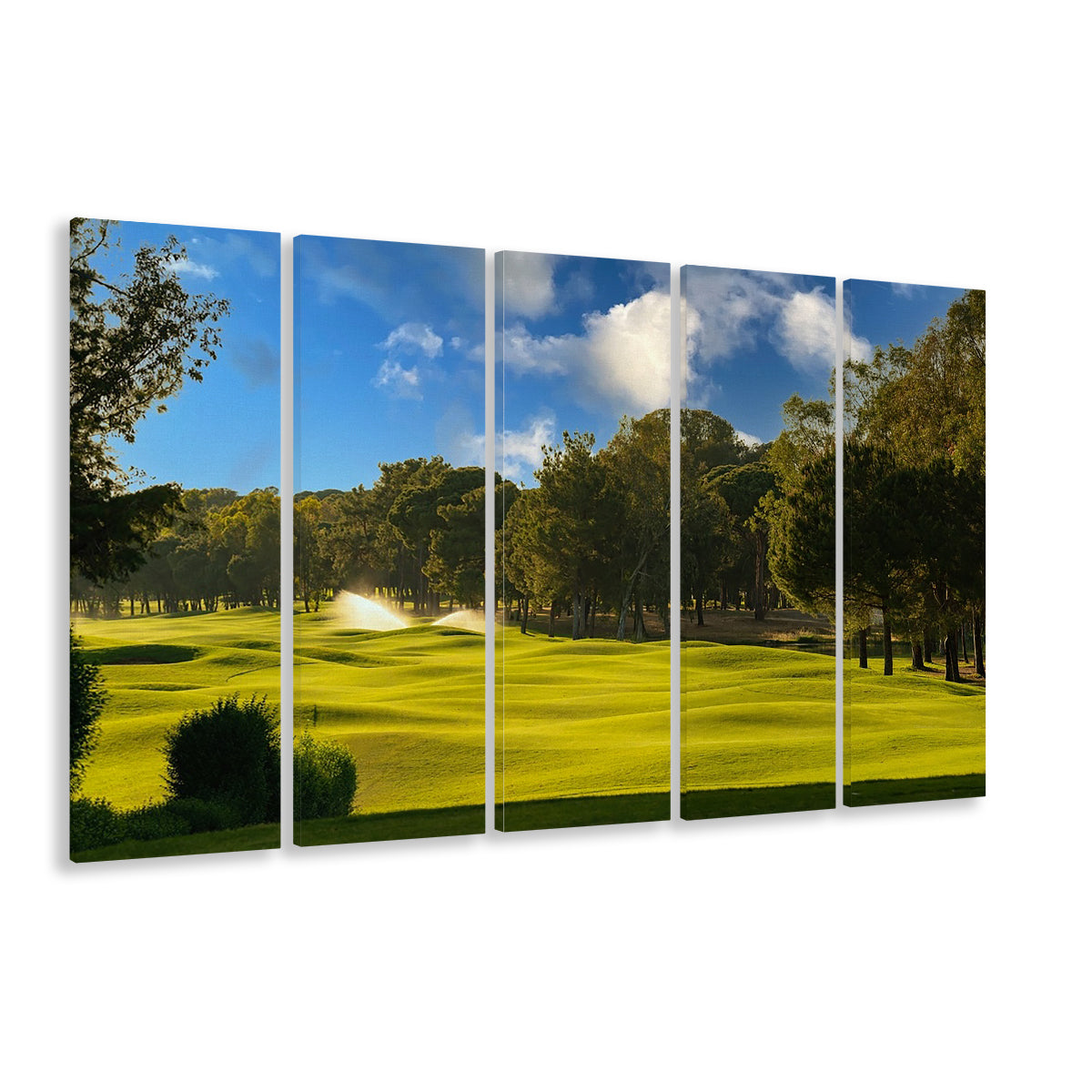 Serene Golf Course Under A Beautiful Sky, Golf Art Print, Extra Large Canvas Print Wall Art