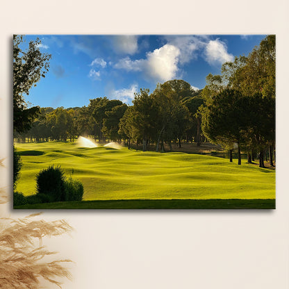 Serene Golf Course Under A Beautiful Sky, Golf Art Print,Gifts Golf Lover