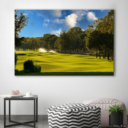 Serene Golf Course Under A Beautiful Sky, Golf Art Print,Gifts Golf Lover