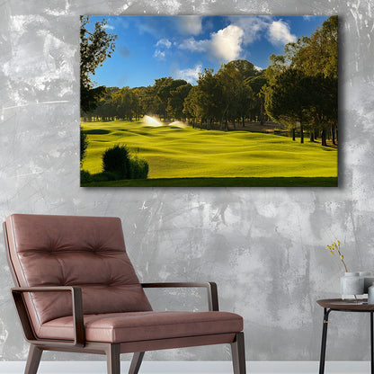 Serene Golf Course Under A Beautiful Sky, Golf Art Print,Gifts Golf Lover