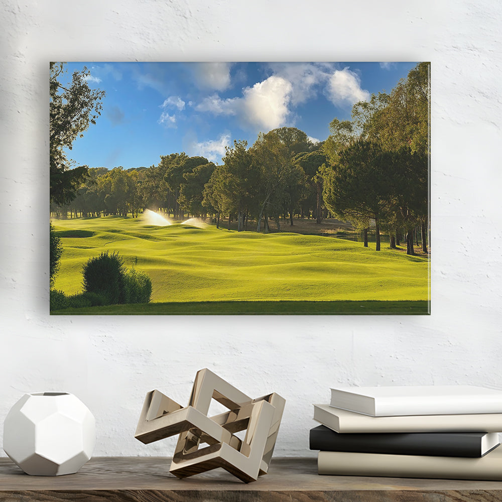 Serene Golf Course Under A Beautiful Sky, Golf Art Print,Gifts Golf Lover