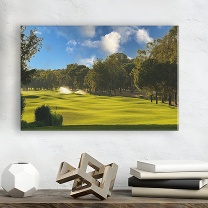 Serene Golf Course Under A Beautiful Sky, Golf Art Print,Gifts Golf Lover