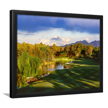 Shadow Creek Golf Club, Hole 04, North Las Vegas, Nevada, Framed Art Print Wall Decor, Picture Framed