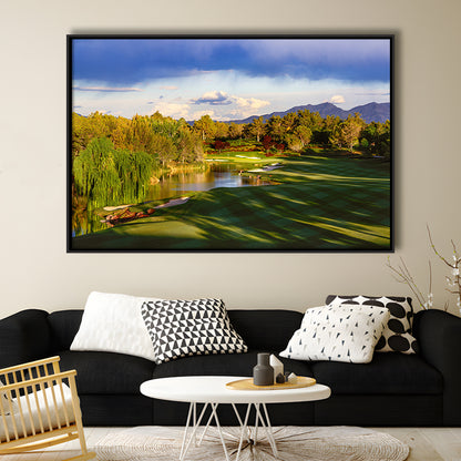 Shadow Creek Golf Club, Hole 04, North Las Vegas, Nevada, Floating Framed Canvas Print Wall Art