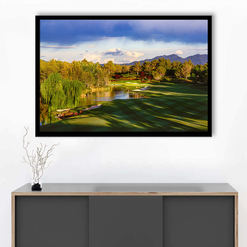 Shadow Creek Golf Club, Hole 04, North Las Vegas, Nevada, Framed Art Print Wall Decor, Picture Framed