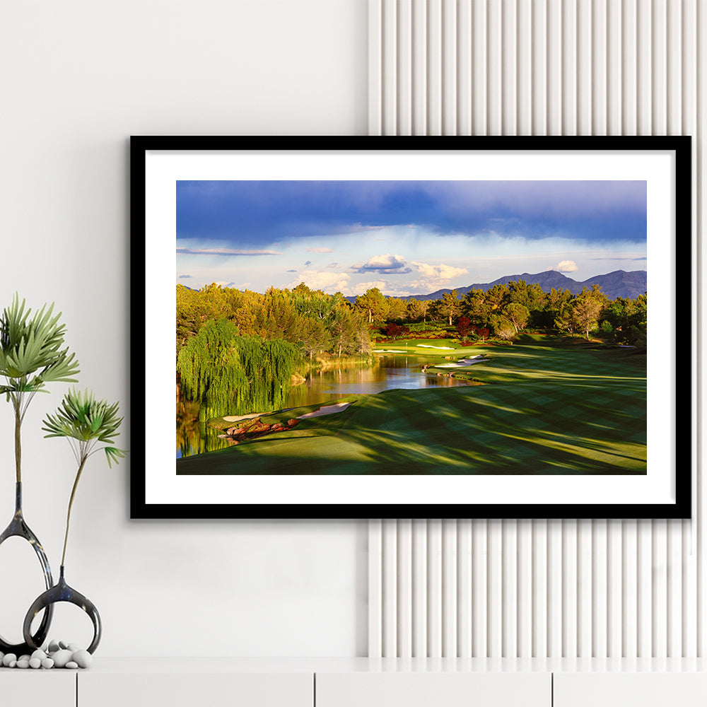 Shadow Creek Golf Club, Hole 04, North Las Vegas, Nevada, Goft Art Print, Framed Art Print White Border Wall Decor