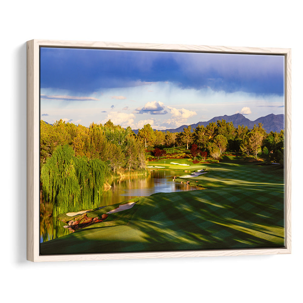 Shadow Creek Golf Club, Hole 04, North Las Vegas, Nevada, Floating Framed Canvas Print Wall Art